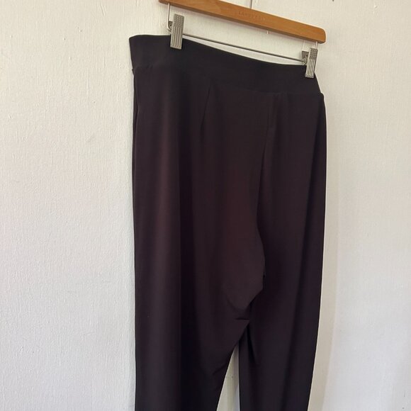 Christopher & Banks Pull On Pants Womens Large Black Slinky Knit Elastic Waist - Picture 6 of 6